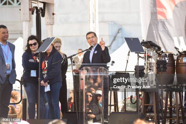 Attorney General of California Xavier Becerra attends Women's March Los Angeles 2018 on January 20, 2018 in Los Angeles, California.