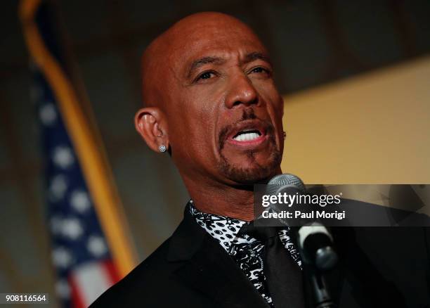 Montel Williams presents a Vetty Award the 3rd Annual Vetty Awards at The Mayflower Hotel on January 20, 2018 in Washington, DC.