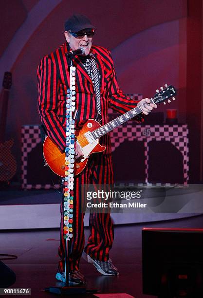 Cheap Trick guitarist Rick Nielsen performs "Sgt. Pepper Live," an exclusive engagement at the Las Vegas Hilton September 15, 2009 in Las Vegas,...