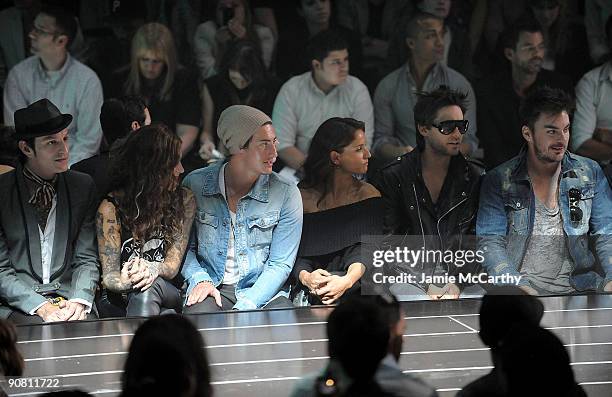 Tattoo artist Kat Von D, actors Eric Balfour, Leonor Varela, Jared Leto, and Shannon Leto attend the G-Star Raw Spring/Summer 2010 fashion show at...