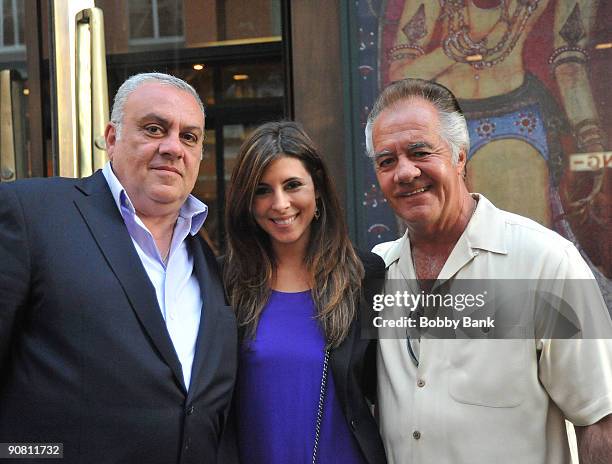 Vince Curatola, Jamie-Lynn Sigler and Tony Sirico attends "The Hungry Ghosts" benefit screening at the Rubin Museum of Art on September 15, 2009 in...