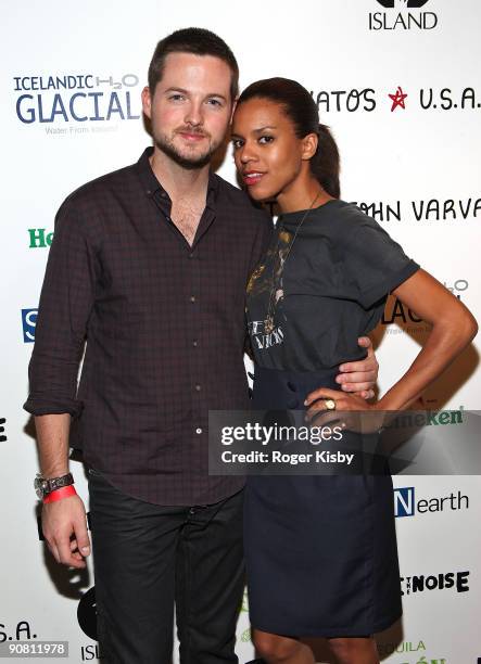 Damien Fahey and Grasie Mercedes attend the "Free The Noise" Party during Mercedes-Benz Fashion Week Spring 2010 at 315 Bowery on September 15, 2009...