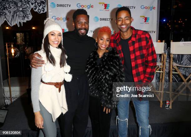 Janina Gavankar of "Blindspotting", Colman Domingo of "Assassination Nation", Anika Noni Rose of "Assassination Nation", and Jay Ellis of "A Boy. A...