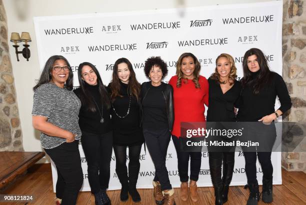 SAGindie National Director Darrien Gipson, Filmmakers Nikki Silver, Nina Yang Bongiovi, Stephanie Allain, and Robbie Brenner attend WanderLuxxe House...