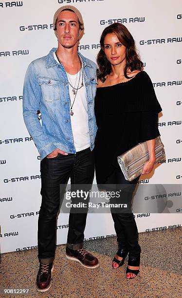 Actors Eric Balfour and Leonor Varela attend the G Star Raw Spring/Summer 2010 fashion show at the Hammerstein Ballroom on September 15, 2009 in New...