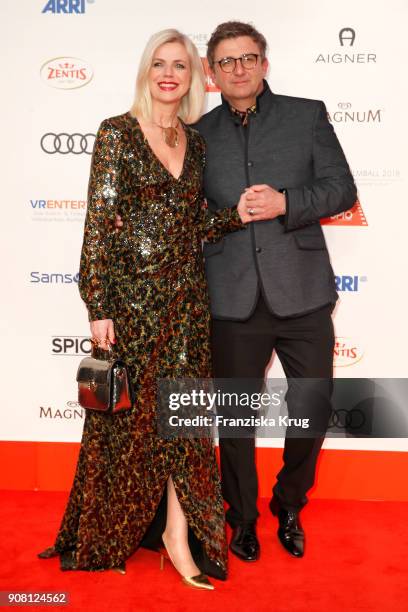 Hans Sigl and his wife Susanne Sigl attend the German Film Ball 2018 at Hotel Bayerischer Hof on January 20, 2018 in Munich, Germany.