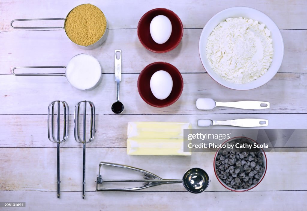 Chocolate chip cookie ingredients