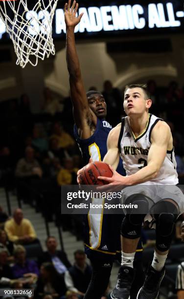 Fletcher Magee guard Wofford College Terriers. SoCon basketball between UT Chattanooga and Wofford was played in Spartanburg, S.C. On Jan. 20, 2018...