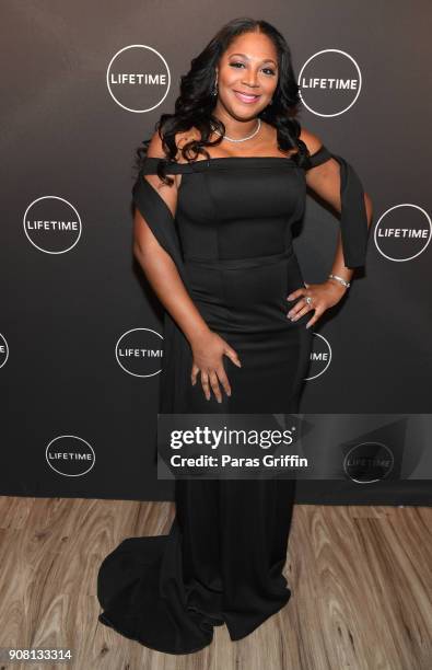 Trina Baxton attends "Faith Under Fire: The Antoinette Tuff Story" red carpet screening at Woodruff Arts Center on January 20, 2018 in Atlanta,...