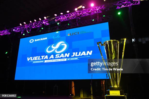 36th Tour of San Juan 2018 / Team Presentation Illustration / Trophy / Logo / Estadio Aldo Cantoni / Aldo Cantoni / Vuelta A San Juan /
