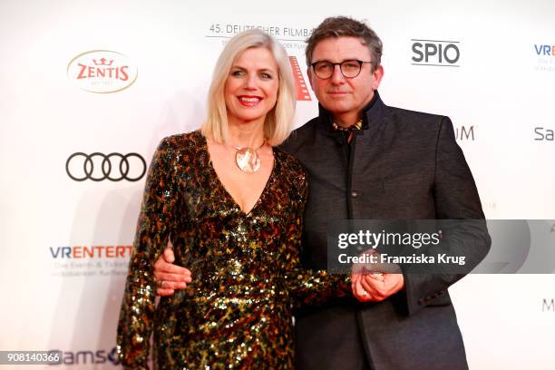 Hans Sigl and his wife Susanne Sigl attend the German Film Ball 2018 at Hotel Bayerischer Hof on January 20, 2018 in Munich, Germany.