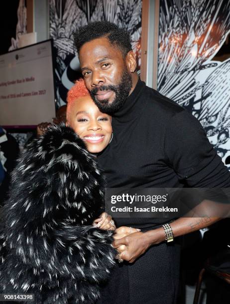 Anika Noni Rose and Colman Domingo attend the second annual Cocktails and Conversation event presented by the Bentonville Film Festival and Google at...