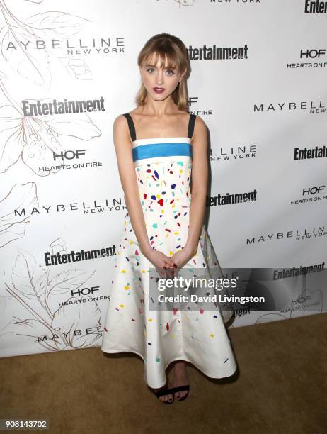 Natalia Dyer attends Entertainment Weekly's Screen Actors Guild Award Nominees Celebration sponsored by Maybelline New York at Chateau Marmont on...