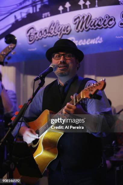 Scott Wolfson performs with his band, Scott Wolfson and Other Heroes, as part of the Brooklyn Music Shop series at Brooklyn Music Shop Homestead on...