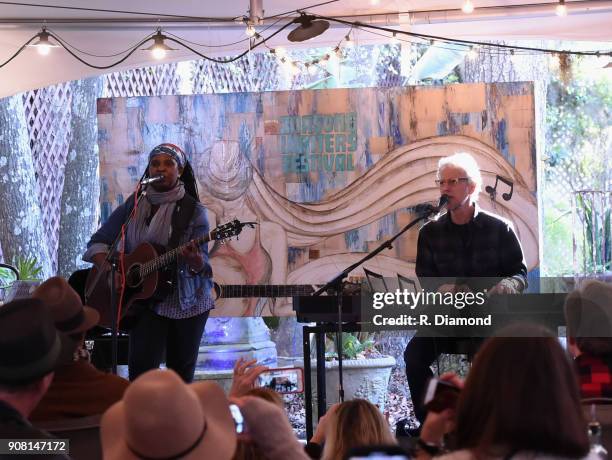 Ruthie Foster joins Randall Bramblett during the 9th Annual 30A Songwriters Festival day 4 on January 15, 2018 in South Walton Beach, Florida.