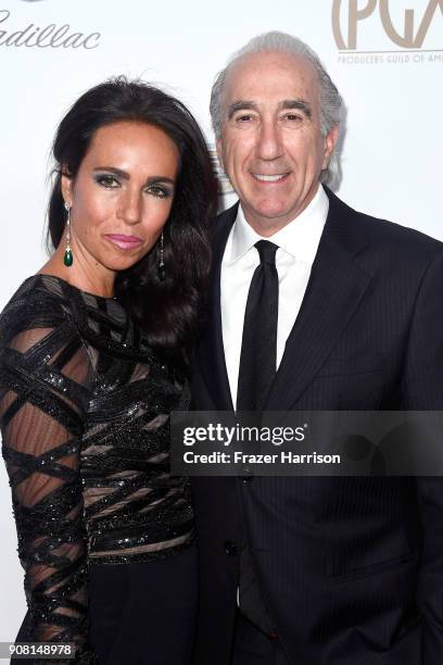 Nadine Barber and CEO of MGM Gary Barber attend the 29th Annual Producers Guild Awards at The Beverly Hilton Hotel on January 20, 2018 in Beverly...