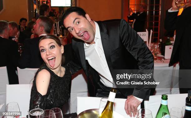 Martina Hill and Buelent Ceylan during the German Film Ball 2018 at Hotel Bayerischer Hof on January 20, 2018 in Munich, Germany.