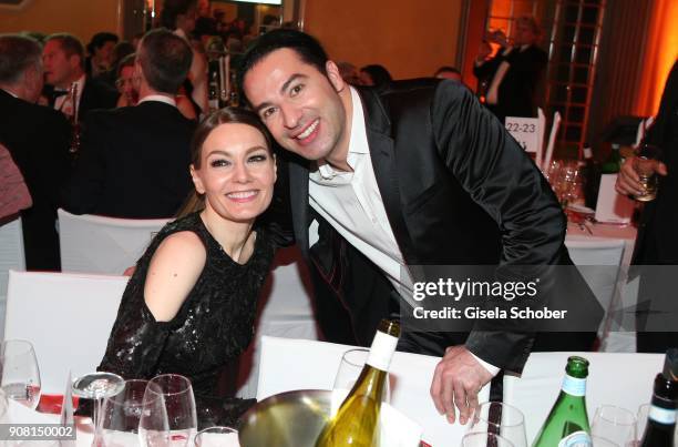Martina Hill and Buelent Ceylan during the German Film Ball 2018 at Hotel Bayerischer Hof on January 20, 2018 in Munich, Germany.