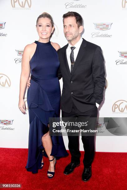 Deborah Snyder and Zack Snyder attend the 29th Annual Producers Guild Awards at The Beverly Hilton Hotel on January 20, 2018 in Beverly Hills,...