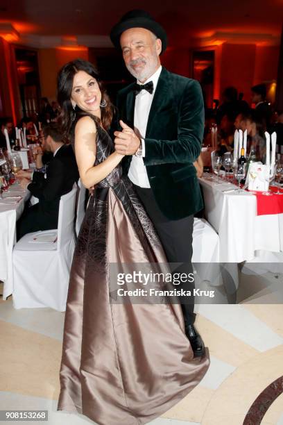 Heiner Lauterbach and his wife Viktoria Lauterbach during the German Film Ball 2018 at Hotel Bayerischer Hof on January 20, 2018 in Munich, Germany.