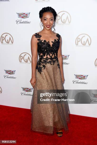 Betty Gabriel attends the 29th Annual Producers Guild Awards at The Beverly Hilton Hotel on January 20, 2018 in Beverly Hills, California.