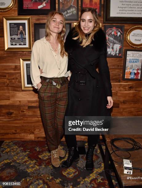 Actor Imogen Waterhouse and her sister, model Suki Waterhouse attend cocktails hosted by Autograph Collection Hotels to Celebrate Maggie Gyllenhaal...