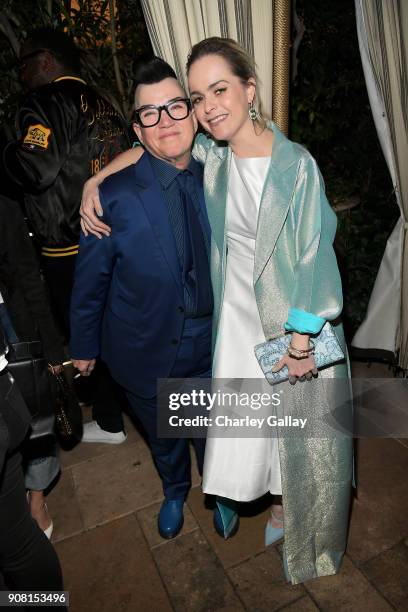 Lea DeLaria and Taryn Manning attend Entertainment Weekly's Screen Actors Guild Award Nominees Celebration sponsored by Maybelline New York at...