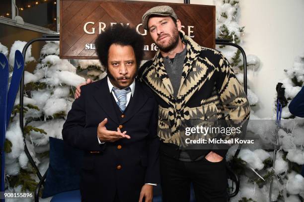 Boots Riley and Armie Hammer attend the "Sorry to Bother You" After Party at Sundance Film Festival 2018 at The Grey Goose Blue Door on January 20,...