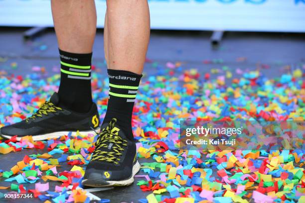 20th Santos Tour Down Under 2018 / Stage 6 Podium / Daryl IMPEY Orange Leader Jersey / Celebration / Illustration / Legs / King William Street,...