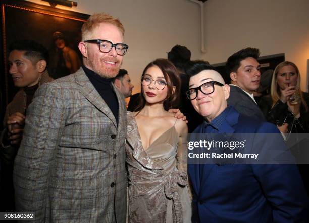 Jesse Tyler Ferguson, Sarah Hyland and Lea DeLaria attend Entertainment Weekly's Screen Actors Guild Award Nominees Celebration sponsored by...