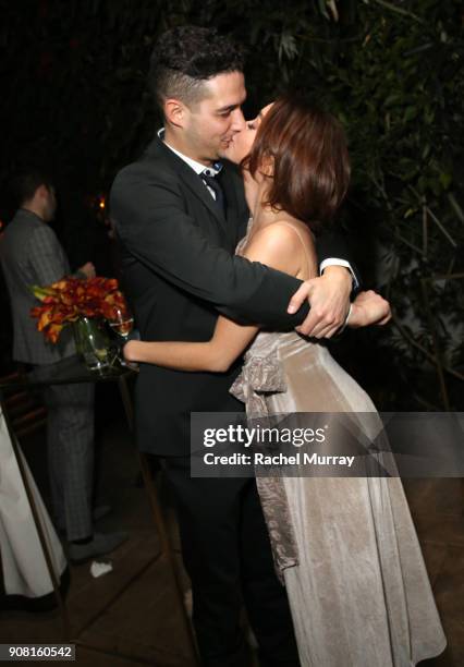 Wells Adams and Sarah Hyland attend Entertainment Weekly's Screen Actors Guild Award Nominees Celebration sponsored by Maybelline New York at Chateau...