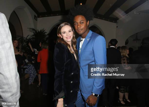 Danielle Panabaker and Echo Kellum attend Entertainment Weekly's Screen Actors Guild Award Nominees Celebration sponsored by Maybelline New York at...