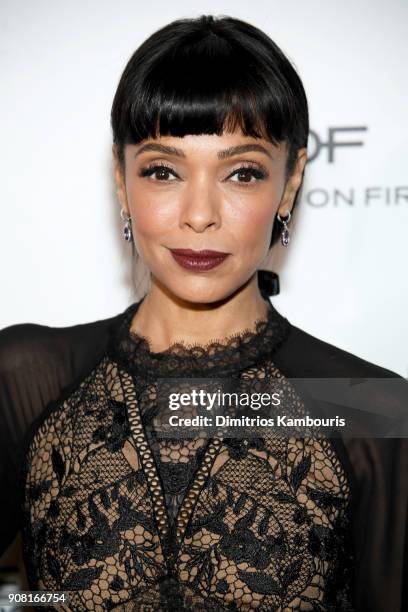 Tamara Taylor attends Entertainment Weekly's Screen Actors Guild Award Nominees Celebration sponsored by Maybelline New York at Chateau Marmont on...