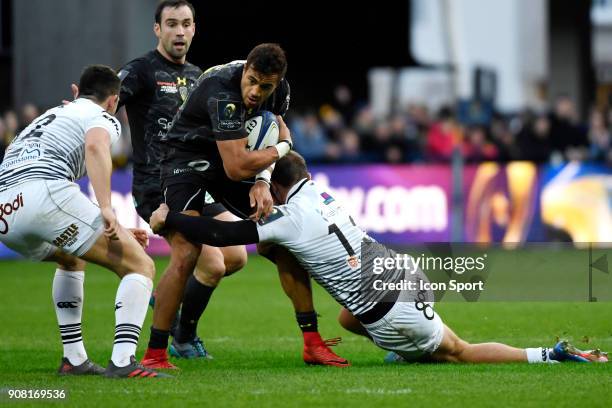 Peter Betham of Clermont during the Champions Cup match between ASM Clermont and Osprey at Stade Marcel Michelin on January 20, 2018 in...