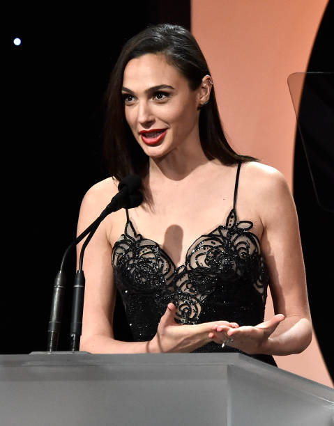Gal Gadot on stage at the 29th Annual Producers Guild Awards at The Beverly Hilton Hotel on January 20, 2018 in Beverly Hills, California.