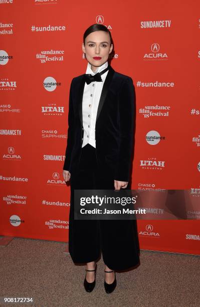 Keira Knightley attends the 'Colette' Premiere during the 2018 Sundance Film Festival at Eccles Center Theatre on January 20, 2018 in Park City, Utah.