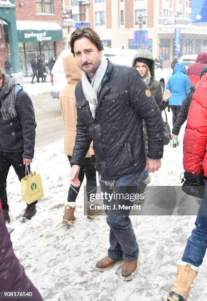 Luke Wilson is seen walking around Park City - Day 2 on January 20, 2018 in Park City, Utah.