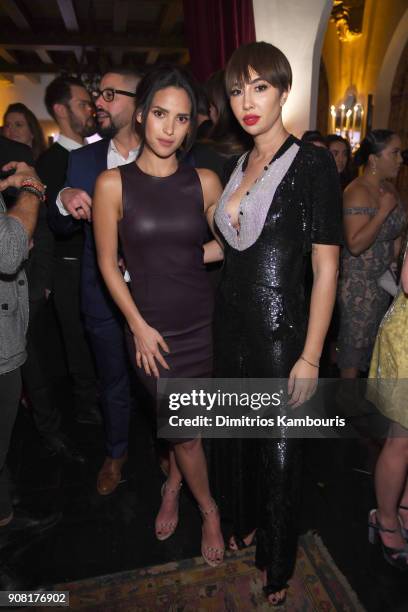 Adria Arjona and Jackie Cruz attend Entertainment Weekly's Screen Actors Guild Award Nominees Celebration sponsored by Maybelline New York at Chateau...