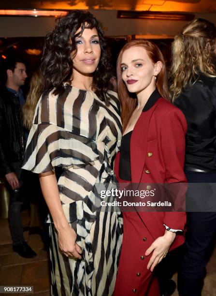 Amanda Brugel and Madeline Brewer attend Entertainment Weekly's Screen Actors Guild Award Nominees Celebration sponsored by Maybelline New York at...