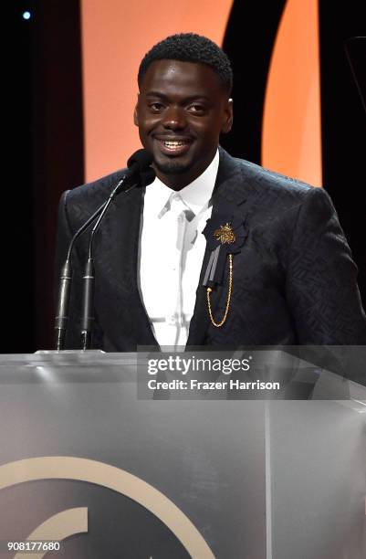Daniel Kaluuya on stage at the 29th Annual Producers Guild Awards at The Beverly Hilton Hotel on January 20, 2018 in Beverly Hills, California.