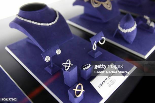 Hearts On Fire diamonds are seen on display during Entertainment Weekly's Screen Actors Guild Award Nominees Celebration sponsored by Maybelline New...