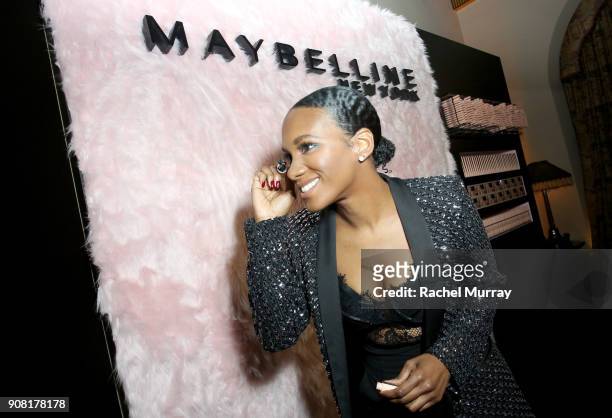 Vicky Jeudy attends Entertainment Weekly's Screen Actors Guild Award Nominees Celebration sponsored by Maybelline New York at Chateau Marmont on...