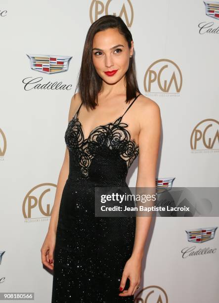 Gal Gadot attends the 29th Annual Producers Guild Awards at The Beverly Hilton Hotel on January 20, 2018 in Beverly Hills, California.