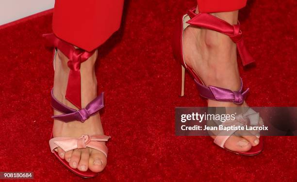 Nikki Reed, shoe details, attends the 29th Annual Producers Guild Awards at The Beverly Hilton Hotel on January 20, 2018 in Beverly Hills, California.
