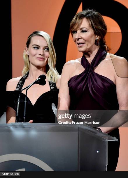 Margot Robbie and Allison Janney at the 29th Annual Producers Guild Awards at The Beverly Hilton Hotel on January 20, 2018 in Beverly Hills,...