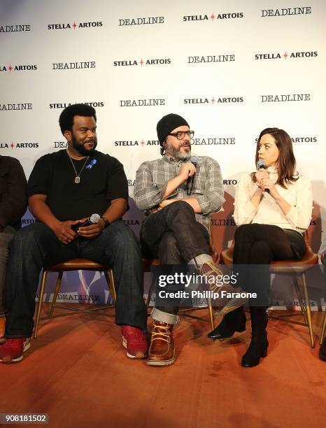 Craig Robinson, Jemaine Clement, and Aubrey Plaza participated in a live Q&A with the cast of An Evening with Beverly Luff Linn hosted by Stella...