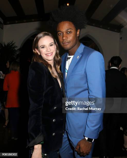 Danielle Panabaker and Echo Kellum attend Entertainment Weekly's Screen Actors Guild Award Nominees Celebration sponsored by Maybelline New York at...