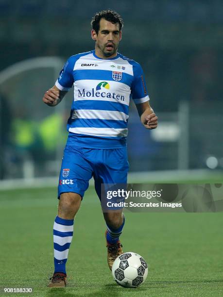 Dirk Marcellis of PEC Zwolle during the Dutch Eredivisie match between PEC Zwolle v NAC Breda at the MAC3PARK Stadium on January 20, 2018 in Zwolle...