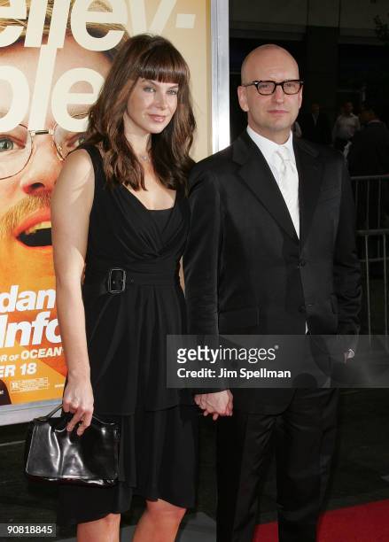 Jules Asner and Director Steven Soderbergh attend "The Informant!" New York premiere at the Ziegfeld Theatre on September 15, 2009 in New York City.