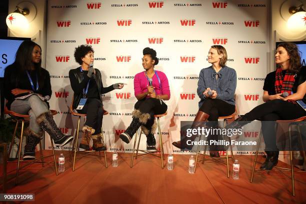 Amanda N'Duka, Stephanie Allain, Mel Jones, Amy Adrion and Liz Destro joined Stella Artois, Deadline and Women In Film in Cafe Artois to discuss the...